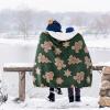 imageBedsure Christmas Throw Blanket for Couch  Christmas Decorations Gifts for Women Warm Sherpa Deer Throw Blanket Red 50quotx60quotGingerbread Green