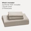 imageBedsure Linen Duvet Cover King Size  Linen Cotton Blend Bedding Set Soft ampamp Cozy 3 Pieces 1 Duvet Cover 104x90 Inches and 2 Pillowcases Natural Color Cooling Bedding Comforter Sold Separately01  Light Khaki No Comforter
