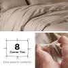 imageBedsure Linen Duvet Cover King Size  Linen Cotton Blend Bedding Set Soft ampamp Cozy 3 Pieces 1 Duvet Cover 104x90 Inches and 2 Pillowcases Natural Color Cooling Bedding Comforter Sold Separately16 Warm Tan No Comforter