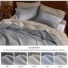imageBedsure Linen Duvet Cover King Size  Linen Cotton Blend Bedding Set Soft ampamp Cozy 3 Pieces 1 Duvet Cover 104x90 Inches and 2 Pillowcases Natural Color Cooling Bedding Comforter Sold Separately09 Silver Grey No Comforter