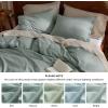 imageBedsure Linen Duvet Cover King Size  Linen Cotton Blend Bedding Set Soft ampamp Cozy 3 Pieces 1 Duvet Cover 104x90 Inches and 2 Pillowcases Natural Color Cooling Bedding Comforter Sold Separately12  Sage Green No Comforter