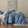 imageBedsure Linen Duvet Cover King Size  Linen Cotton Blend Bedding Set Soft ampamp Cozy 3 Pieces 1 Duvet Cover 104x90 Inches and 2 Pillowcases Natural Color Cooling Bedding Comforter Sold Separately11  Foggy Blue No Comforter