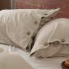 imageBedsure Linen Duvet Cover King Size  Linen Cotton Blend Bedding Set Soft ampamp Cozy 3 Pieces 1 Duvet Cover 104x90 Inches and 2 Pillowcases Natural Color Cooling Bedding Comforter Sold Separately32  Linen No Comforter