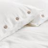 imageBedsure Linen Duvet Cover King Size  Linen Cotton Blend Bedding Set Soft ampamp Cozy 3 Pieces 1 Duvet Cover 104x90 Inches and 2 Pillowcases Natural Color Cooling Bedding Comforter Sold Separately07  White No Comforter