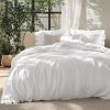 imageBedsure Linen Duvet Cover King Size  Linen Cotton Blend Bedding Set Soft ampamp Cozy 3 Pieces 1 Duvet Cover 104x90 Inches and 2 Pillowcases Natural Color Cooling Bedding Comforter Sold Separately15 White No Comforter