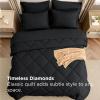 imageBedsure 7 Pieces Queen Comforter Set Premium Series Hotel Luxury Soft Bed in a Bag Goose Down Alternative Safe for Sensitive Skin Bedding Comforter All Season Medium Warmth Navy Blue Queen Size01  Black