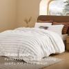 imageBedsure Fluffy Christmas Duvet Cover Set  Ultra Soft Plush Shaggy Comforter Cover Queen Size Warm Flannel Fleece Bed Sets for Winter 3 Pieces Gingerbread Man Pattern Green02  White Stripe No Comforter