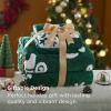 imageBedsure Fluffy Christmas Duvet Cover Set  Ultra Soft Plush Shaggy Comforter Cover Queen Size Warm Flannel Fleece Bed Sets for Winter 3 Pieces Gingerbread Man Pattern Green09  Green Gingerbread No Comforter
