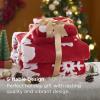 imageBedsure Fluffy Christmas Duvet Cover Set  Ultra Soft Plush Shaggy Comforter Cover Queen Size Warm Flannel Fleece Bed Sets for Winter 3 Pieces Gingerbread Man Pattern Green08  Red Bell No Comforter