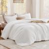 imageBedsure Comforter with 2 Pillow Shams Soft Prewashed Bedding Queen Size Quilted Comforter 90quotx90quot wiht Clover Design Beige Down Alternative Comforter for All Seasons 3 Pieces05whiteclouds