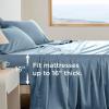 imageBedsure Cooling Sheets Queen  Lyocell Cotton Sheet Set GentleSoft Silky ampamp Breathable Eucalyptus Bed Sheets with Deep Pocket 4 Pieces Luxury Hotel Bedding Grey Blue10  Grey Blue