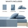 imageBedsure Cooling Sheets Queen  Lyocell Cotton Sheet Set GentleSoft Silky ampamp Breathable Eucalyptus Bed Sheets with Deep Pocket 4 Pieces Luxury Hotel Bedding Grey Blue10  Grey Blue