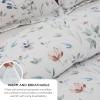 imageBedsure Floral Comforter Set  Queen Bedding Botanical Bed Comforter Queen Set 3 Pieces Lightweight Fluffy Bedding Set Includes 2 Pillow Shams