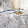 imageBedsure Floral Comforter Set  Queen Bedding Botanical Bed Comforter Queen Set 3 Pieces Lightweight Fluffy Bedding Set Includes 2 Pillow Shams