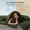 imageBedsure Comforter Duvet Insert  Quilted Comforters Queen Size All Season Duvet Down Alternative Bedding with 8 Tabs Gifts for WomenMen Olive Green Queen 88 x 88 Inches