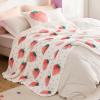 imageBedsure Cute Strawberry Decor Throw Blanket Pink for Kids  Soft Fleece Throw Home Decor for Girls Women Teens as Birthday Gifts GentleSoft Cozy Fruit Pattern Blankets for Couch Bed Camping 50x60Strawberry