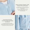 imageBedsure Flannel Pajamas for Women Set Winter Fuzzy Fleece Pajama Loungewear 2 Piece Soft Cozy Warm Sherpa SleepwearBlue