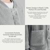 imageBedsure Flannel Pajamas for Women Set Winter Fuzzy Fleece Pajama Loungewear 2 Piece Soft Cozy Warm Sherpa SleepwearGrey