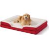 imageBedsure Orthopedic Dog Beds Large Sized Dog  Washable Large Dog Cat Bed Waterproof Comfort Dogs Couch Sofa with Washable Removable Cover Pet Bed with Nonskid Bottom Grey 35quotRed