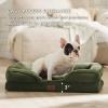 imageBedsure Orthopedic Dog Beds Large Sized Dog  Washable Large Dog Cat Bed Waterproof Comfort Dogs Couch Sofa with Washable Removable Cover Pet Bed with Nonskid Bottom Grey 35quotMoss Green