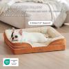 imageBedsure Orthopedic Dog Beds Large Sized Dog  Washable Large Dog Cat Bed Waterproof Comfort Dogs Couch Sofa with Washable Removable Cover Pet Bed with Nonskid Bottom Grey 35quotEmber Clay