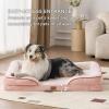 imageBedsure Orthopedic Dog Beds Large Sized Dog  Washable Large Dog Cat Bed Waterproof Comfort Dogs Couch Sofa with Washable Removable Cover Pet Bed with Nonskid Bottom Grey 35quotPink