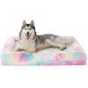 imageBedsure Orthopedic Dog Beds Large Sized Dog  Washable Large Dog Cat Bed Waterproof Comfort Dogs Couch Sofa with Washable Removable Cover Pet Bed with Nonskid Bottom Grey 35quotLong Faux FurMulti Color