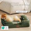 imageBedsure Orthopedic Dog Beds Large Sized Dog  Washable Large Dog Cat Bed Waterproof Comfort Dogs Couch Sofa with Washable Removable Cover Pet Bed with Nonskid Bottom Grey 35quotMoss Green