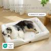 imageBedsure Orthopedic Dog Beds Large Sized Dog  Washable Large Dog Cat Bed Waterproof Comfort Dogs Couch Sofa with Washable Removable Cover Pet Bed with Nonskid Bottom Grey 35quotIvory