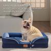 imageBedsure Orthopedic Dog Beds Large Sized Dog  Washable Large Dog Cat Bed Waterproof Comfort Dogs Couch Sofa with Washable Removable Cover Pet Bed with Nonskid Bottom Grey 35quotBlue Navy