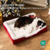 imageBedsure Orthopedic Dog Beds Large Sized Dog  Washable Large Dog Cat Bed Waterproof Comfort Dogs Couch Sofa with Washable Removable Cover Pet Bed with Nonskid Bottom Grey 35quotRed