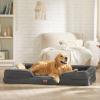 imageBedsure Orthopedic Dog Beds Large Sized Dog  Washable Large Dog Cat Bed Waterproof Comfort Dogs Couch Sofa with Washable Removable Cover Pet Bed with Nonskid Bottom Grey 35quotDark Grey