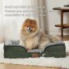 imageBedsure Orthopedic Dog Beds Large Sized Dog  Washable Large Dog Cat Bed Waterproof Comfort Dogs Couch Sofa with Washable Removable Cover Pet Bed with Nonskid Bottom Grey 35quotDark Green