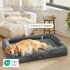 imageBedsure Orthopedic Dog Beds Large Sized Dog  Washable Large Dog Cat Bed Waterproof Comfort Dogs Couch Sofa with Washable Removable Cover Pet Bed with Nonskid Bottom Grey 35quotDark Grey
