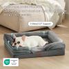 imageBedsure Orthopedic Dog Beds Large Sized Dog  Washable Large Dog Cat Bed Waterproof Comfort Dogs Couch Sofa with Washable Removable Cover Pet Bed with Nonskid Bottom Grey 35quotDark Grey