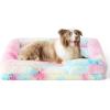 imageBedsure Orthopedic Dog Beds Large Sized Dog  Washable Large Dog Cat Bed Waterproof Comfort Dogs Couch Sofa with Washable Removable Cover Pet Bed with Nonskid Bottom Grey 35quotLong Faux FurMulti Color