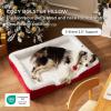 imageBedsure Orthopedic Dog Beds Large Sized Dog  Washable Large Dog Cat Bed Waterproof Comfort Dogs Couch Sofa with Washable Removable Cover Pet Bed with Nonskid Bottom Grey 35quotRed