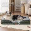 imageBedsure Orthopedic Dog Beds Large Sized Dog  Washable Large Dog Cat Bed Waterproof Comfort Dogs Couch Sofa with Washable Removable Cover Pet Bed with Nonskid Bottom Grey 35quotDark Green