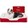 imageBedsure Orthopedic Dog Beds Large Sized Dog  Washable Large Dog Cat Bed Waterproof Comfort Dogs Couch Sofa with Washable Removable Cover Pet Bed with Nonskid Bottom Grey 35quotRed