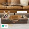 imageBedsure Orthopedic Dog Beds Large Sized Dog  Washable Large Dog Cat Bed Waterproof Comfort Dogs Couch Sofa with Washable Removable Cover Pet Bed with Nonskid Bottom Grey 35quotBrown