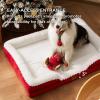 imageBedsure Orthopedic Dog Beds Large Sized Dog  Washable Large Dog Cat Bed Waterproof Comfort Dogs Couch Sofa with Washable Removable Cover Pet Bed with Nonskid Bottom Grey 35quotRed