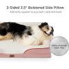 imageBedsure Orthopedic Dog Beds Large Sized Dog  Washable Large Dog Cat Bed Waterproof Comfort Dogs Couch Sofa with Washable Removable Cover Pet Bed with Nonskid Bottom Grey 35quotPink