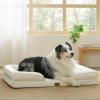 imageBedsure Orthopedic Dog Beds Large Sized Dog  Washable Large Dog Cat Bed Waterproof Comfort Dogs Couch Sofa with Washable Removable Cover Pet Bed with Nonskid Bottom Grey 35quotIvory