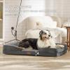 imageBedsure Orthopedic Dog Beds Large Sized Dog  Washable Large Dog Cat Bed Waterproof Comfort Dogs Couch Sofa with Washable Removable Cover Pet Bed with Nonskid Bottom Grey 35quotDark Grey