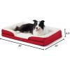 imageBedsure Orthopedic Dog Beds Large Sized Dog  Washable Large Dog Cat Bed Waterproof Comfort Dogs Couch Sofa with Washable Removable Cover Pet Bed with Nonskid Bottom Grey 35quotRed