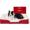 imageBedsure Orthopedic Dog Beds Large Sized Dog  Washable Large Dog Cat Bed Waterproof Comfort Dogs Couch Sofa with Washable Removable Cover Pet Bed with Nonskid Bottom Grey 35quotRed