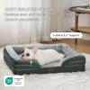 imageBedsure Orthopedic Dog Beds Large Sized Dog  Washable Large Dog Cat Bed Waterproof Comfort Dogs Couch Sofa with Washable Removable Cover Pet Bed with Nonskid Bottom Grey 35quotDark Green