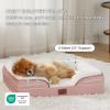 imageBedsure Orthopedic Dog Beds Large Sized Dog  Washable Large Dog Cat Bed Waterproof Comfort Dogs Couch Sofa with Washable Removable Cover Pet Bed with Nonskid Bottom Grey 35quotPink