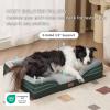 imageBedsure Orthopedic Dog Beds Large Sized Dog  Washable Large Dog Cat Bed Waterproof Comfort Dogs Couch Sofa with Washable Removable Cover Pet Bed with Nonskid Bottom Grey 35quotDark Green