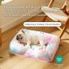 imageBedsure Orthopedic Dog Beds Large Sized Dog  Washable Large Dog Cat Bed Waterproof Comfort Dogs Couch Sofa with Washable Removable Cover Pet Bed with Nonskid Bottom Grey 35quotLong Faux FurMulti Color